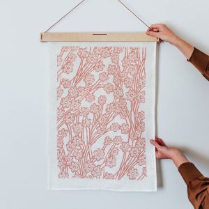 Tea Towel Wildflower Desert Pink/White - Image 5