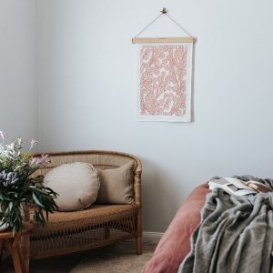 Tea Towel Wildflower Desert Pink/White - Image 4