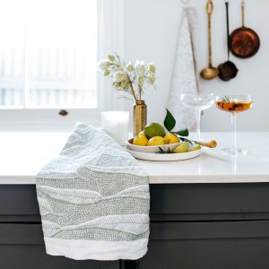 Tea Towel Barangaroo Sage/White - Image 3