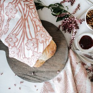Tea Towel Eucalyptus Desert Pink/White - Image 4