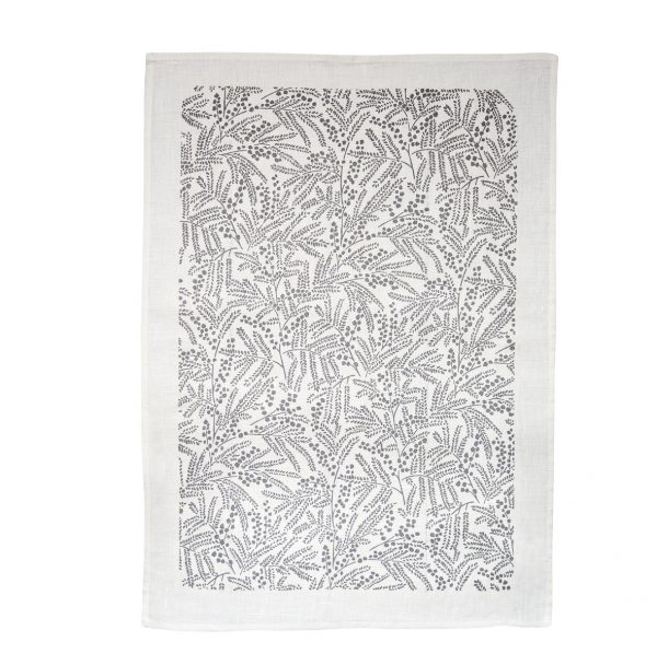 Tea Towel Mimosa Putty/White