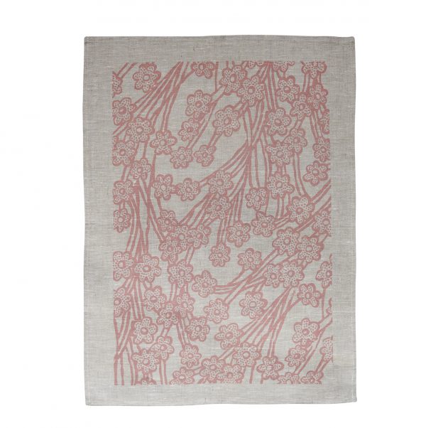 Tea Towel Wildflower Desert Pink/Natural