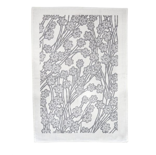 Tea Towel Wildflower Putty/White