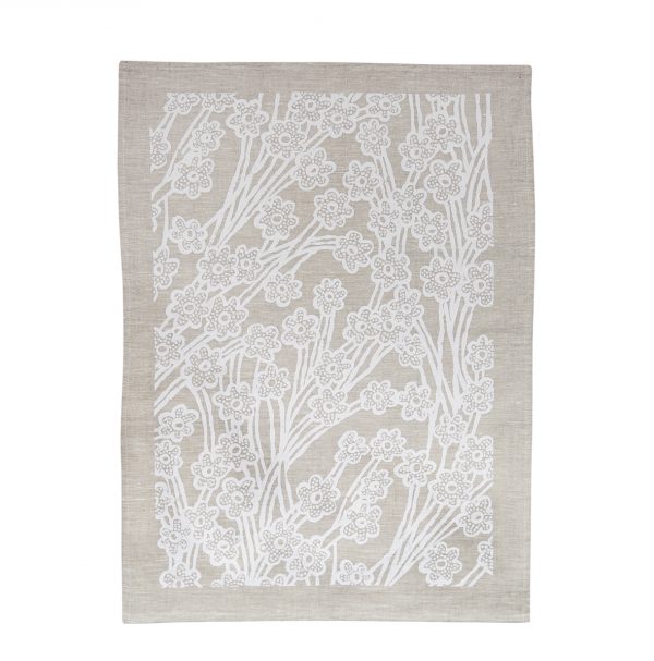 Tea Towel Wildflower White/Natural